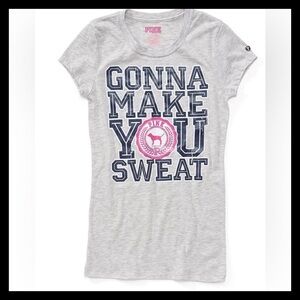 💕ℙ𝕀ℕ𝕂 𝕍𝕊 “GONNA MAKE YOU SWEAT” HTF/VINTAGE/RARE Tee NWOT💕